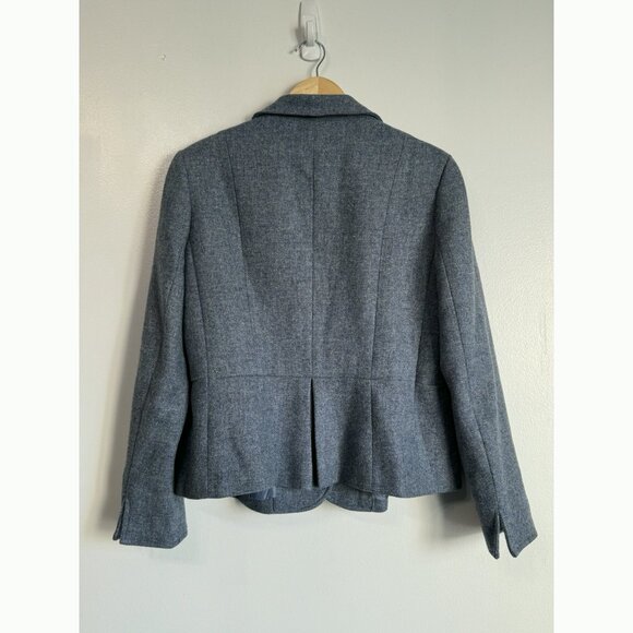 Talbots Women’s 12P Wool Blazer Blue Classic Preppy Quiet Luxury Minimalist - Picture 8 of 9